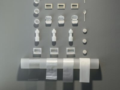 21” Caprico PVC Spray - Silver & White - Decorator's Warehouse